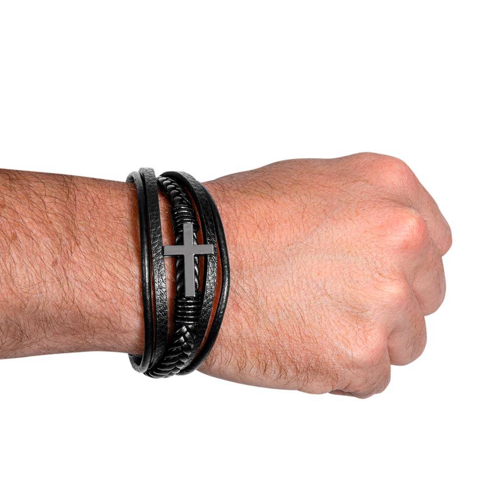 To My Brother Men's Cross Bracelet Gift Set