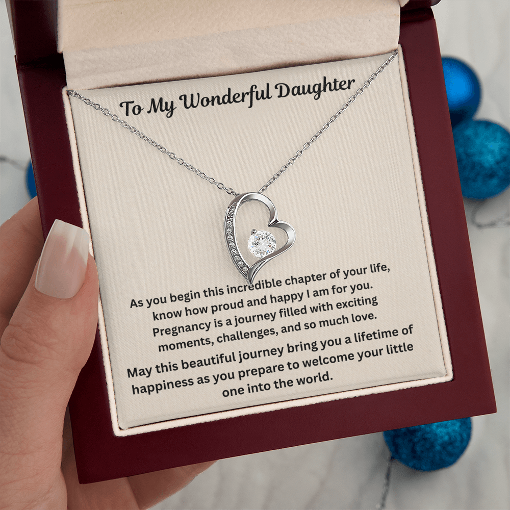 To My Wonderful Daughter Forever Love Necklace