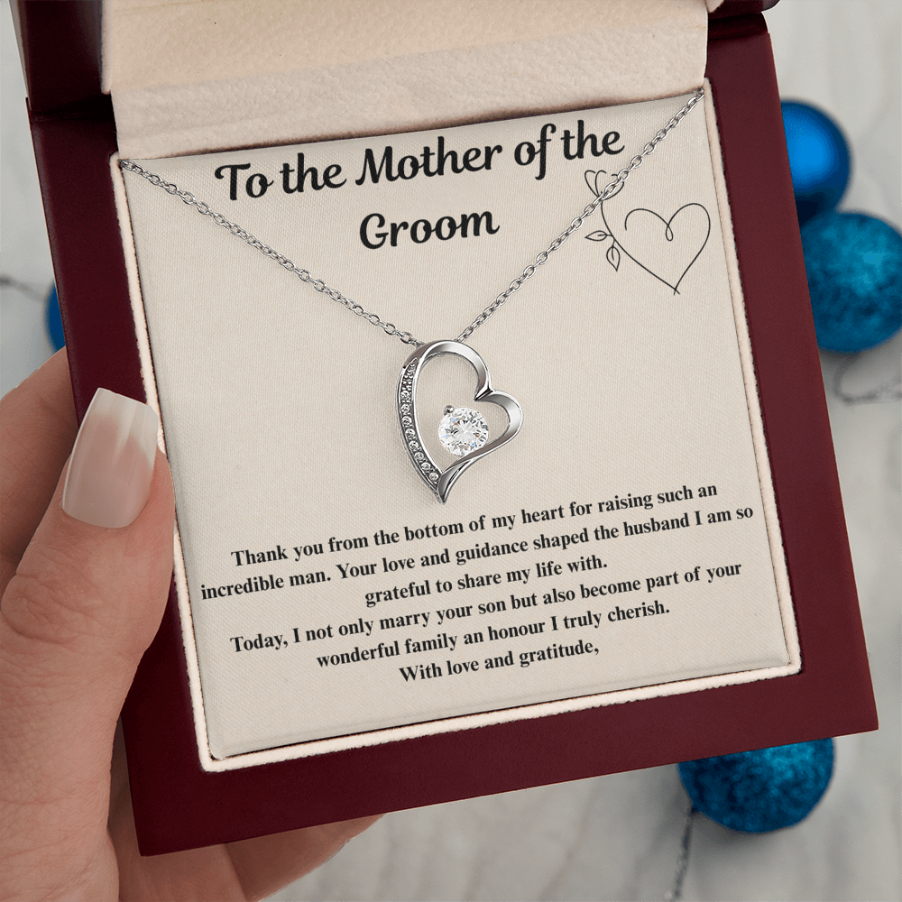 To The Mother of the Groom Forever love necklace