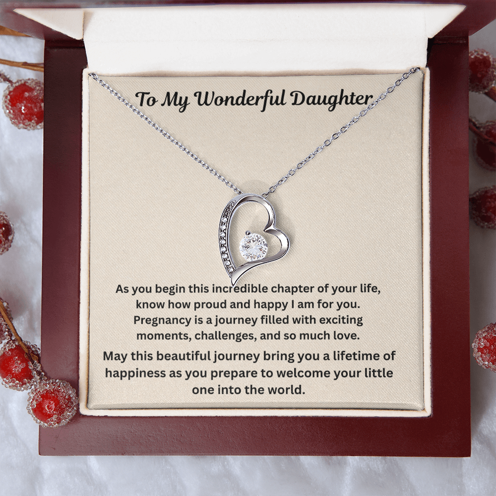 To My Wonderful Daughter Forever Love Necklace