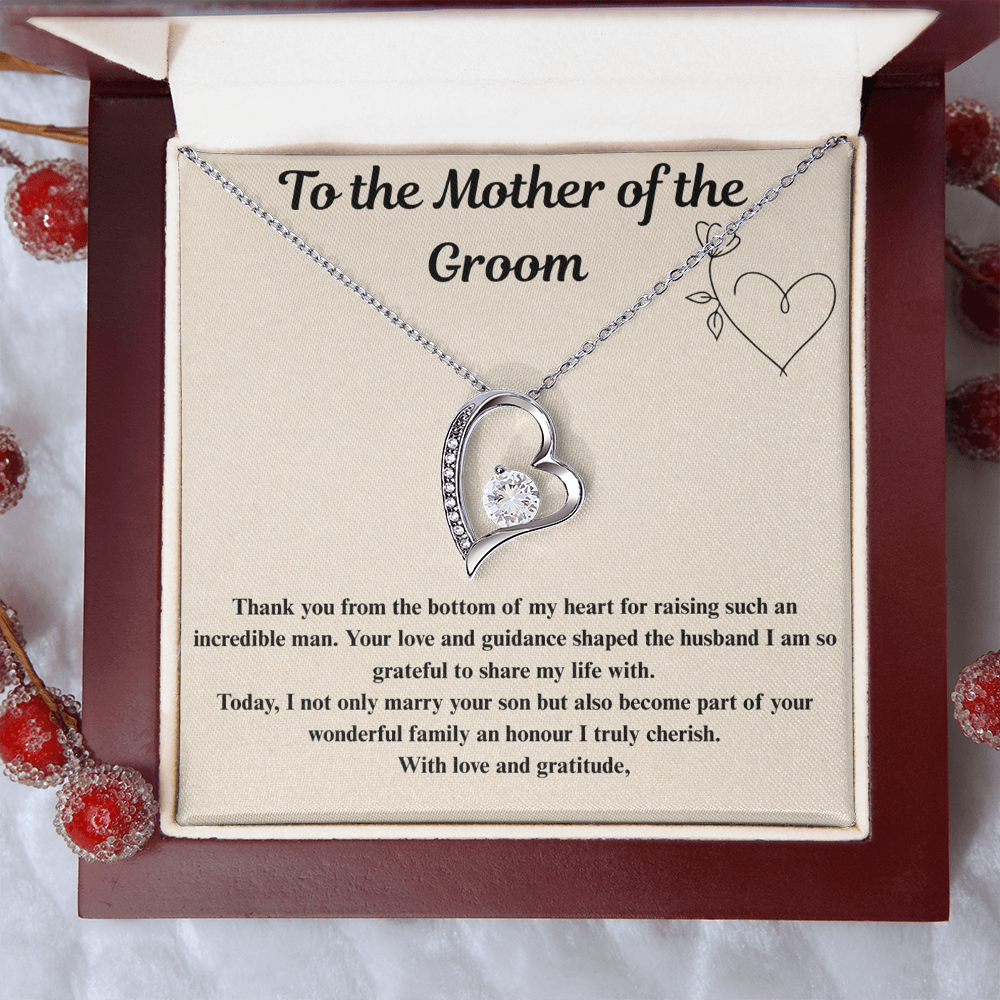 To The Mother of the Groom Forever love necklace