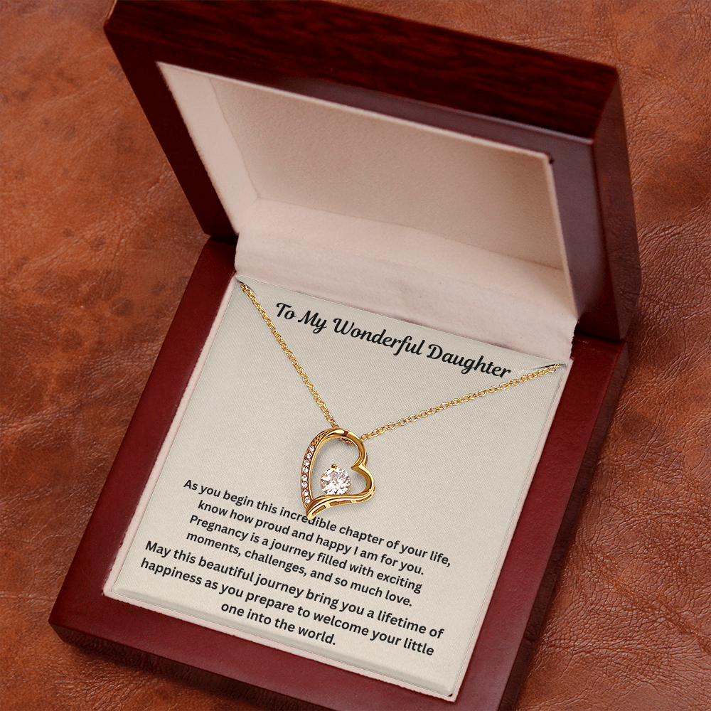 To My Wonderful Daughter Forever Love Necklace
