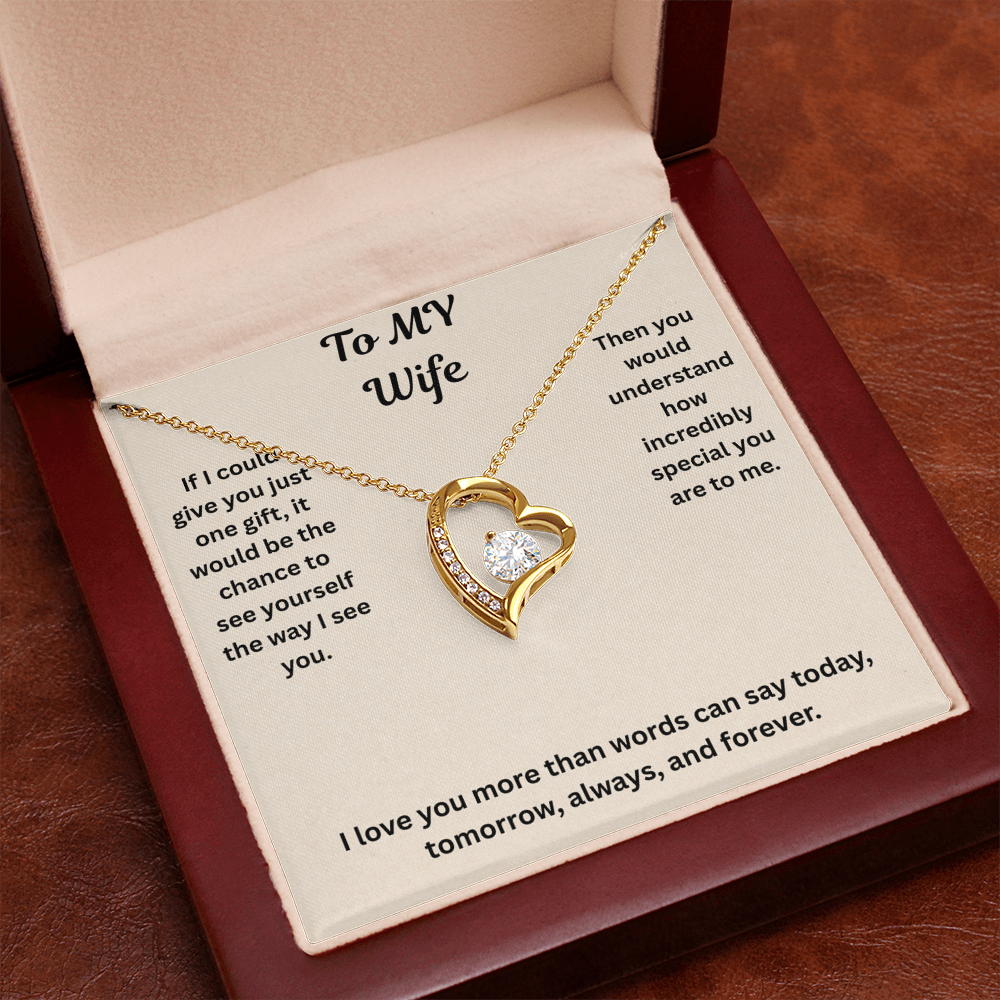 To My Wife Forever love Necklace