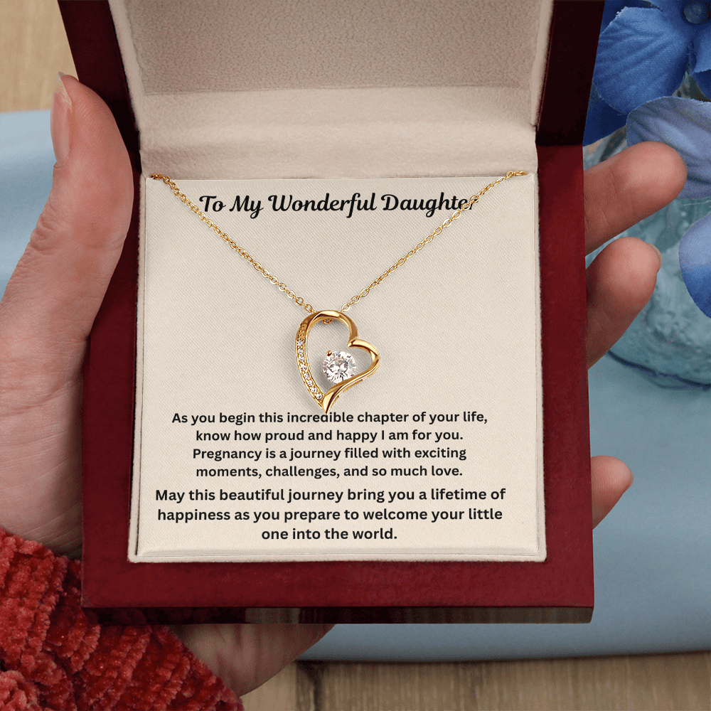 To My Wonderful Daughter Forever Love Necklace