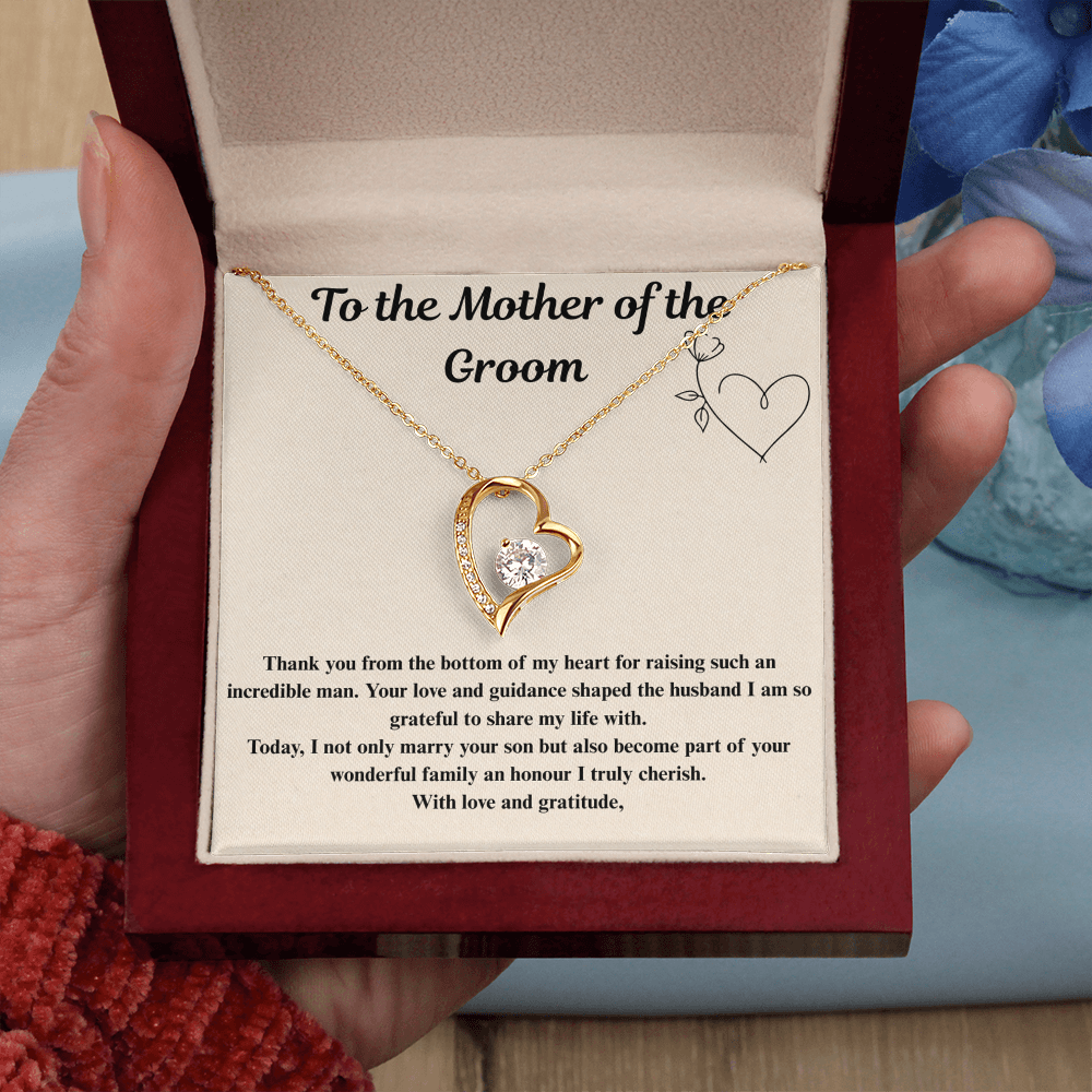 To The Mother of the Groom Forever love necklace