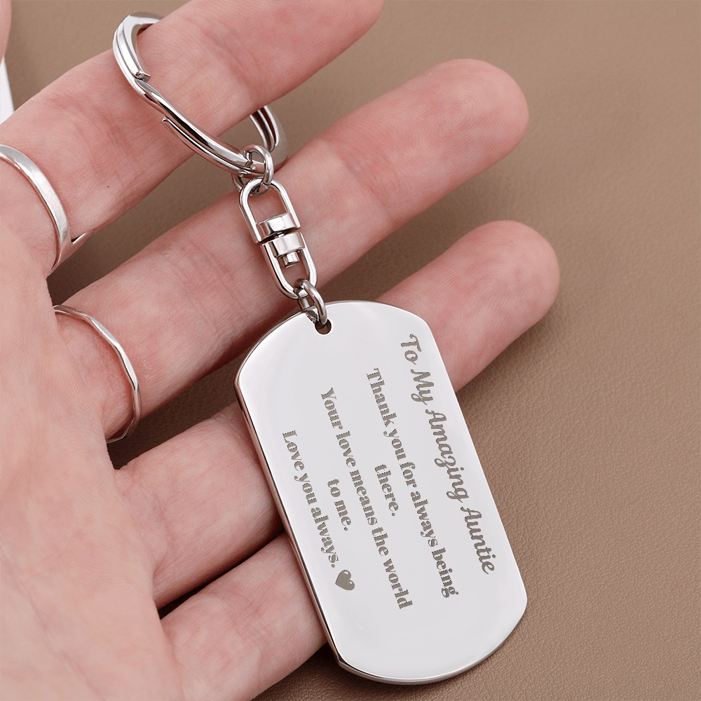 To My Amazing Auntie - Personalised Keychain