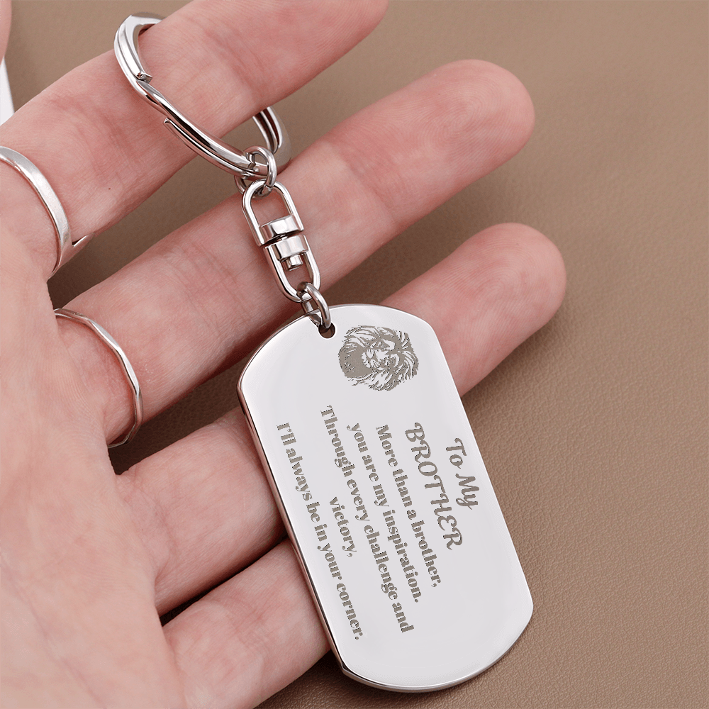 To My Brother: Personalised Keychain