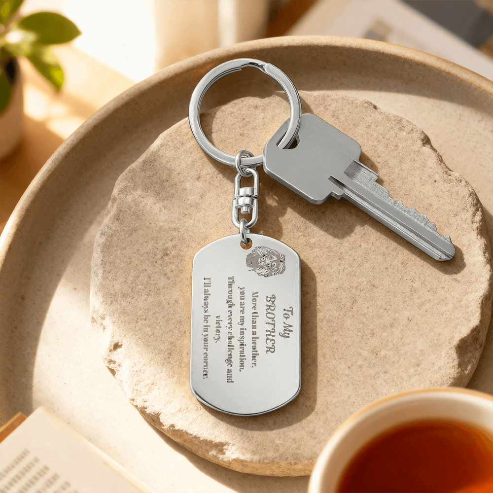 To My Brother: Personalised Keychain