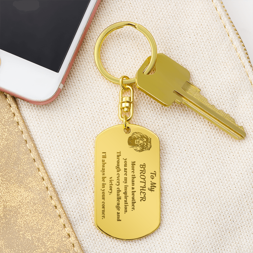 To My Brother: Personalised Keychain