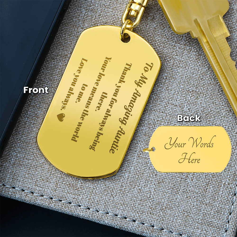 To My Amazing Auntie - Personalised Keychain