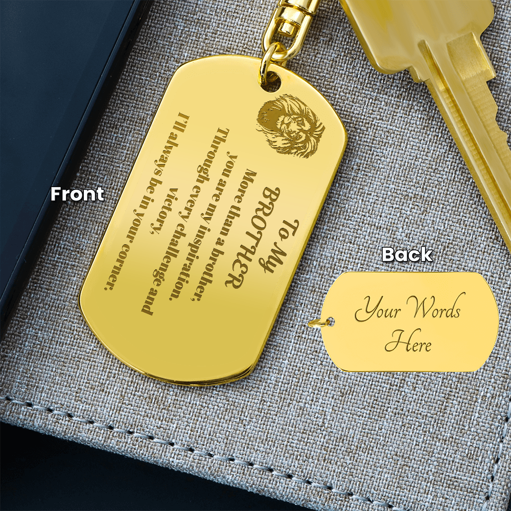 To My Brother: Personalised Keychain