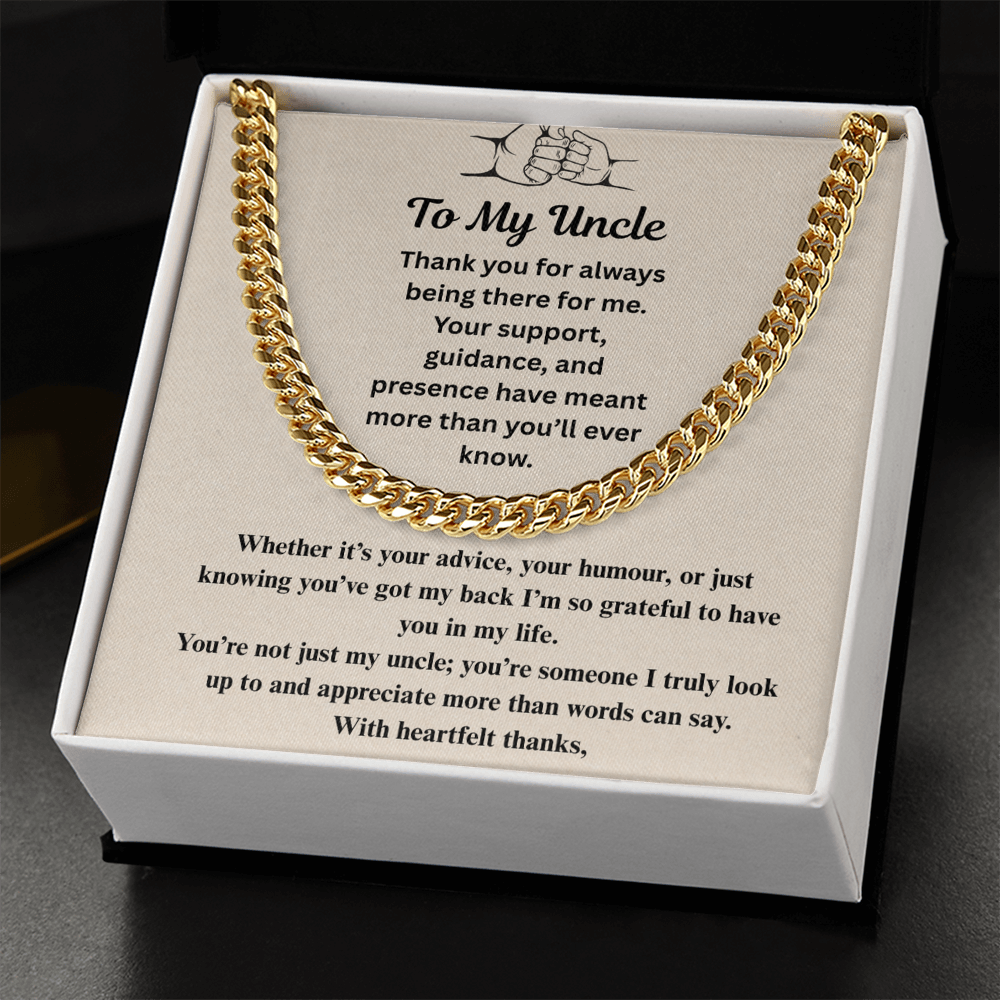 To  My Uncle  Cuban  link chain