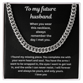 To My Future Husband Cuban Link Chain Gift Set