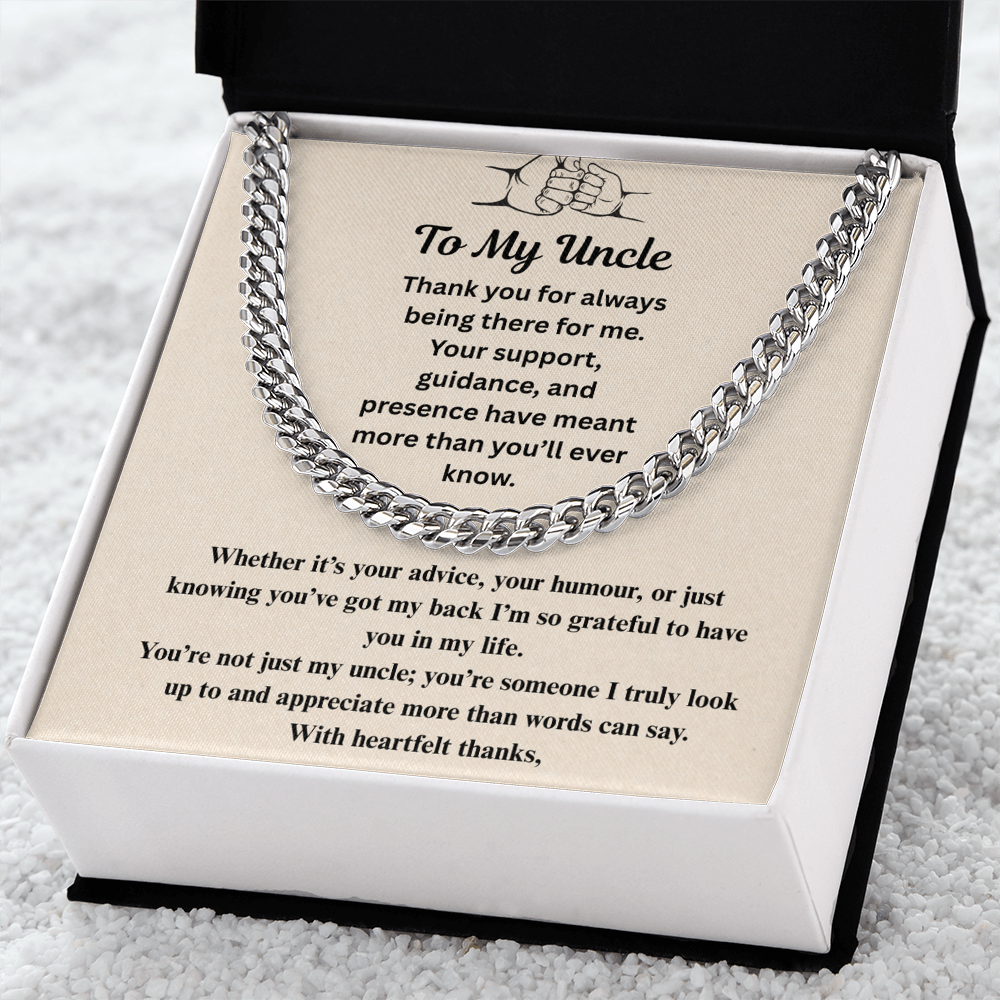 To  My Uncle  Cuban  link chain