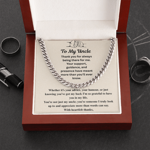 To  My Uncle  Cuban  link chain