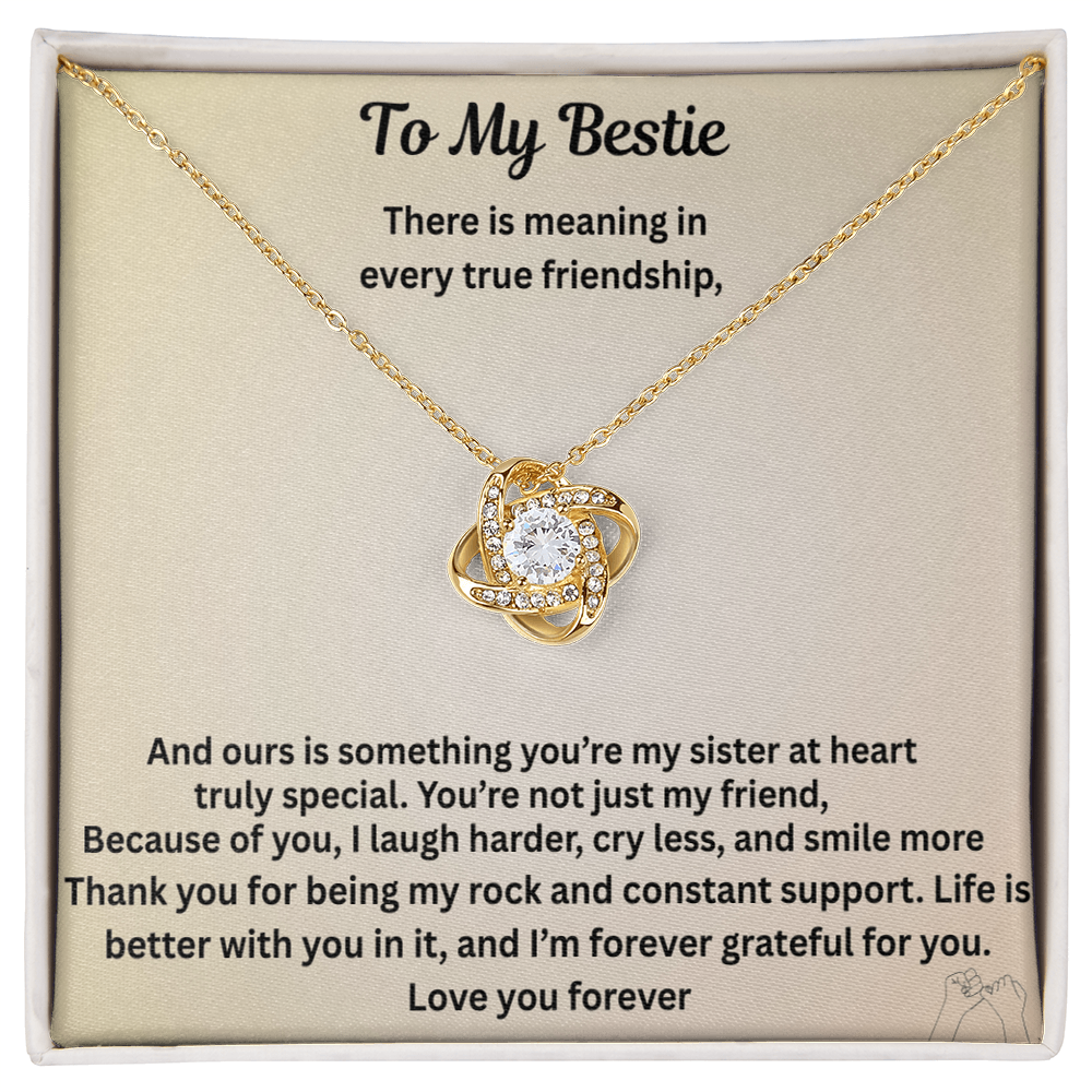 To My Bestie Love Knot gift set