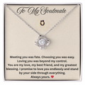 To My SoulMate Love Knot Necklace
