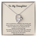 To My Daughter  forever love Necklace Gift Set