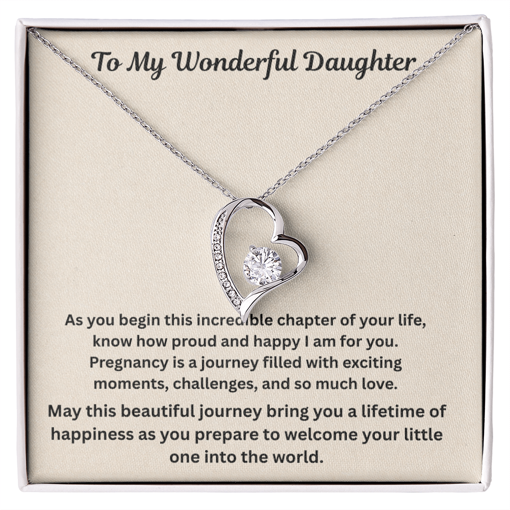 To My Wonderful Daughter Forever Love Necklace