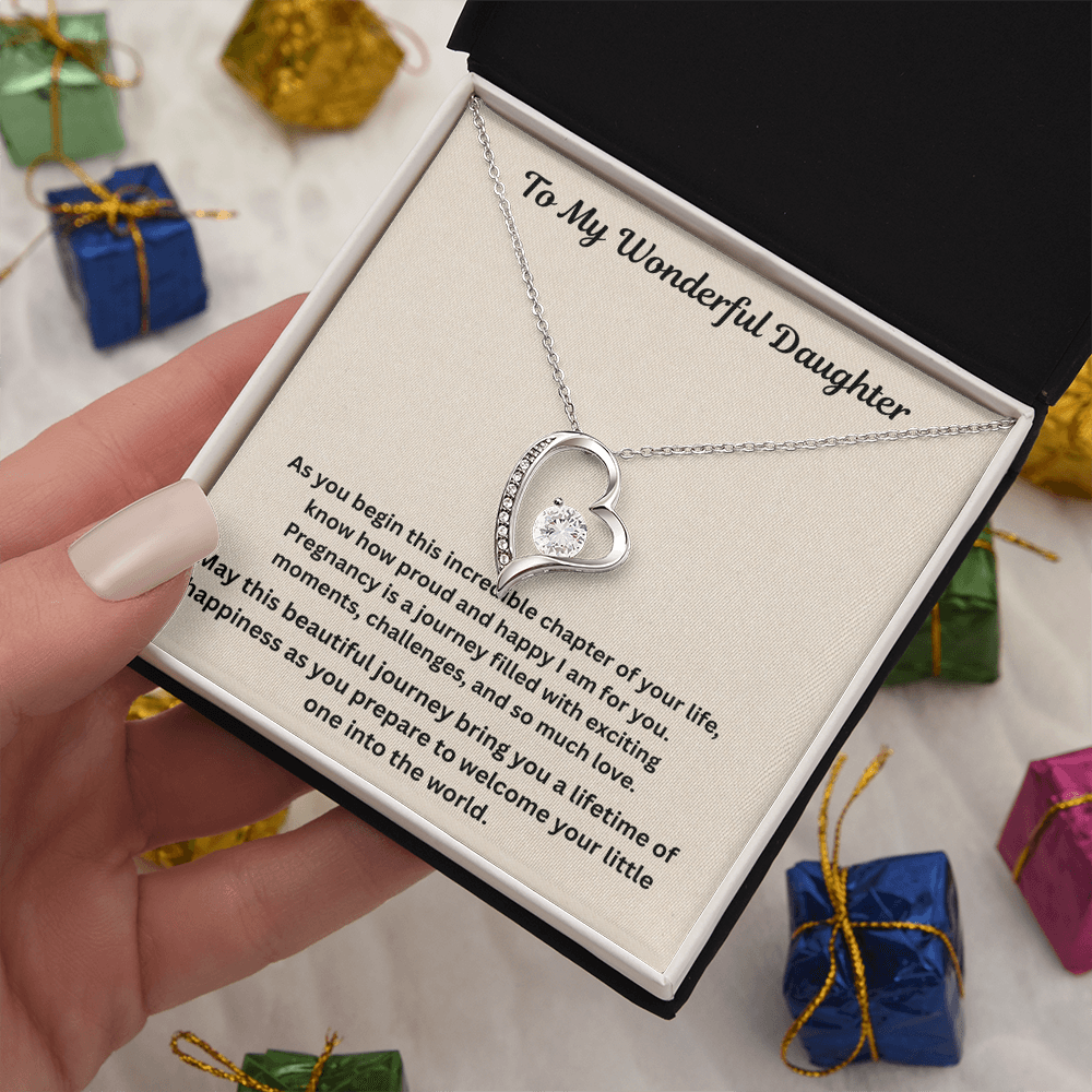 To My Wonderful Daughter Forever Love Necklace