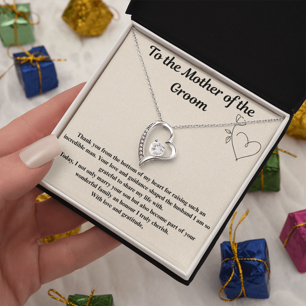 To The Mother of the Groom Forever love necklace
