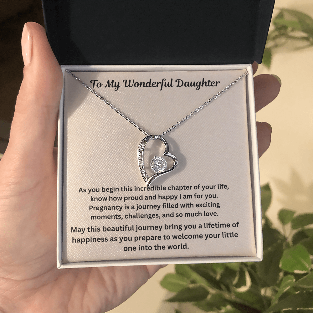To My Wonderful Daughter Forever Love Necklace