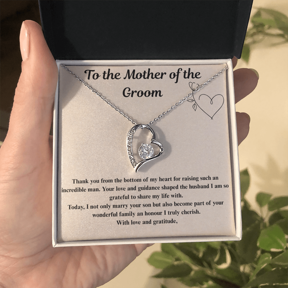 To The Mother of the Groom Forever love necklace