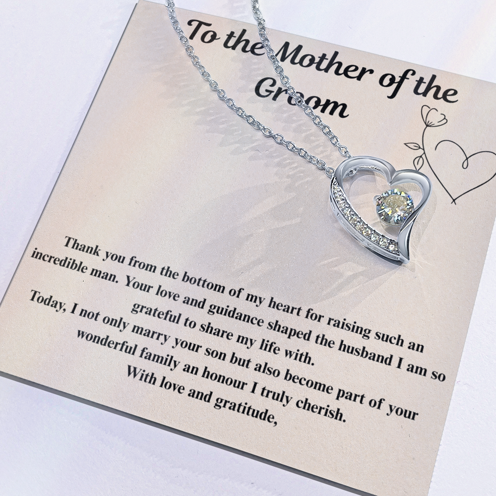 To The Mother of the Groom Forever love necklace