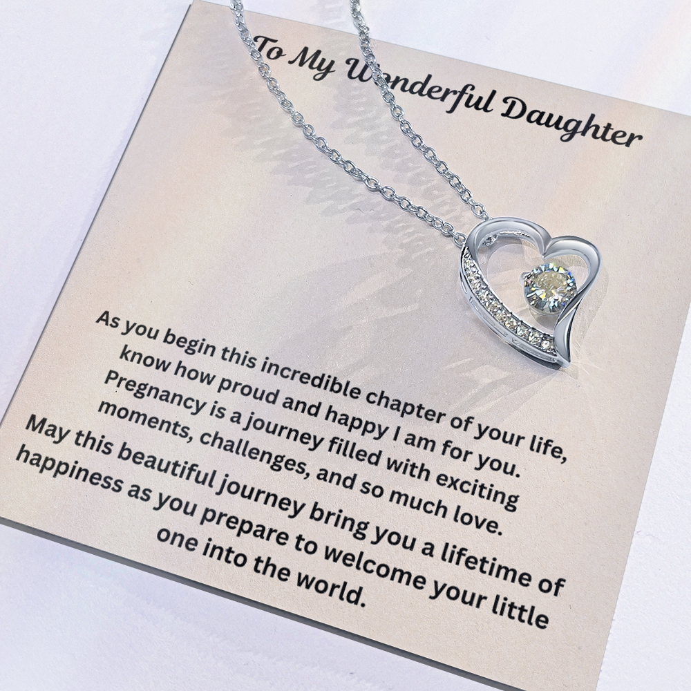 To My Wonderful Daughter Forever Love Necklace