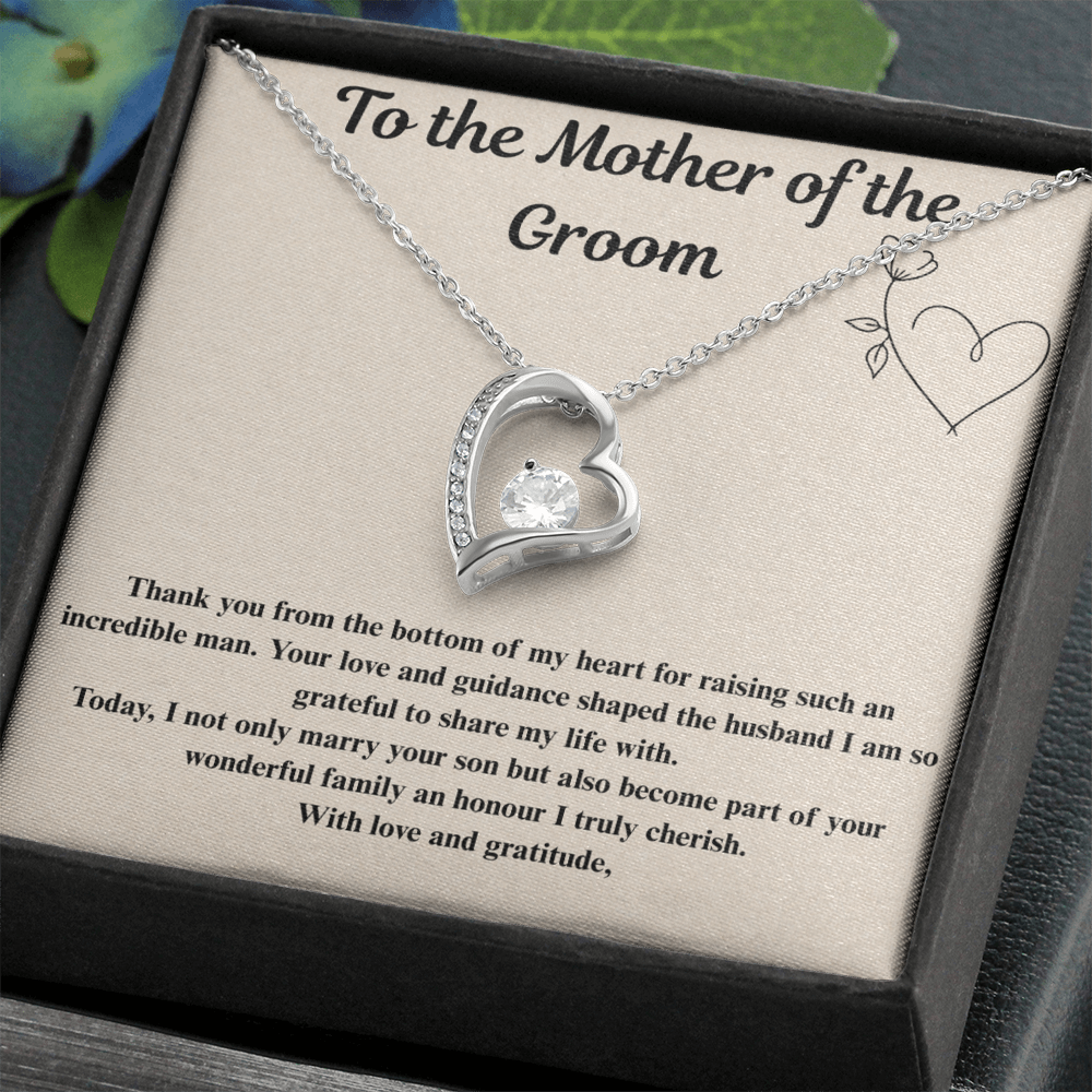 To The Mother of the Groom Forever love necklace