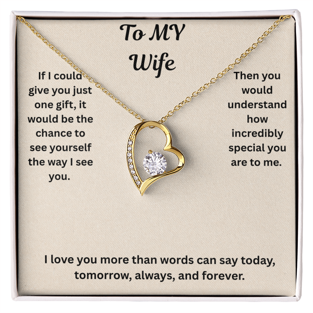 To My Wife Forever love Necklace