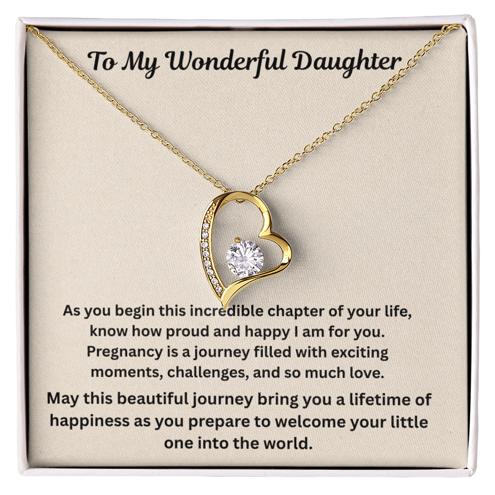 To My Wonderful Daughter Forever Love Necklace
