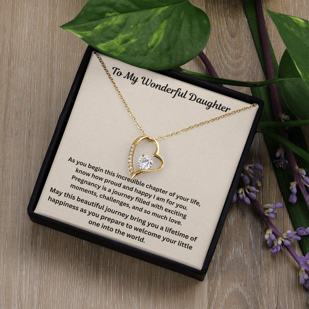 To My Wonderful Daughter Forever Love Necklace