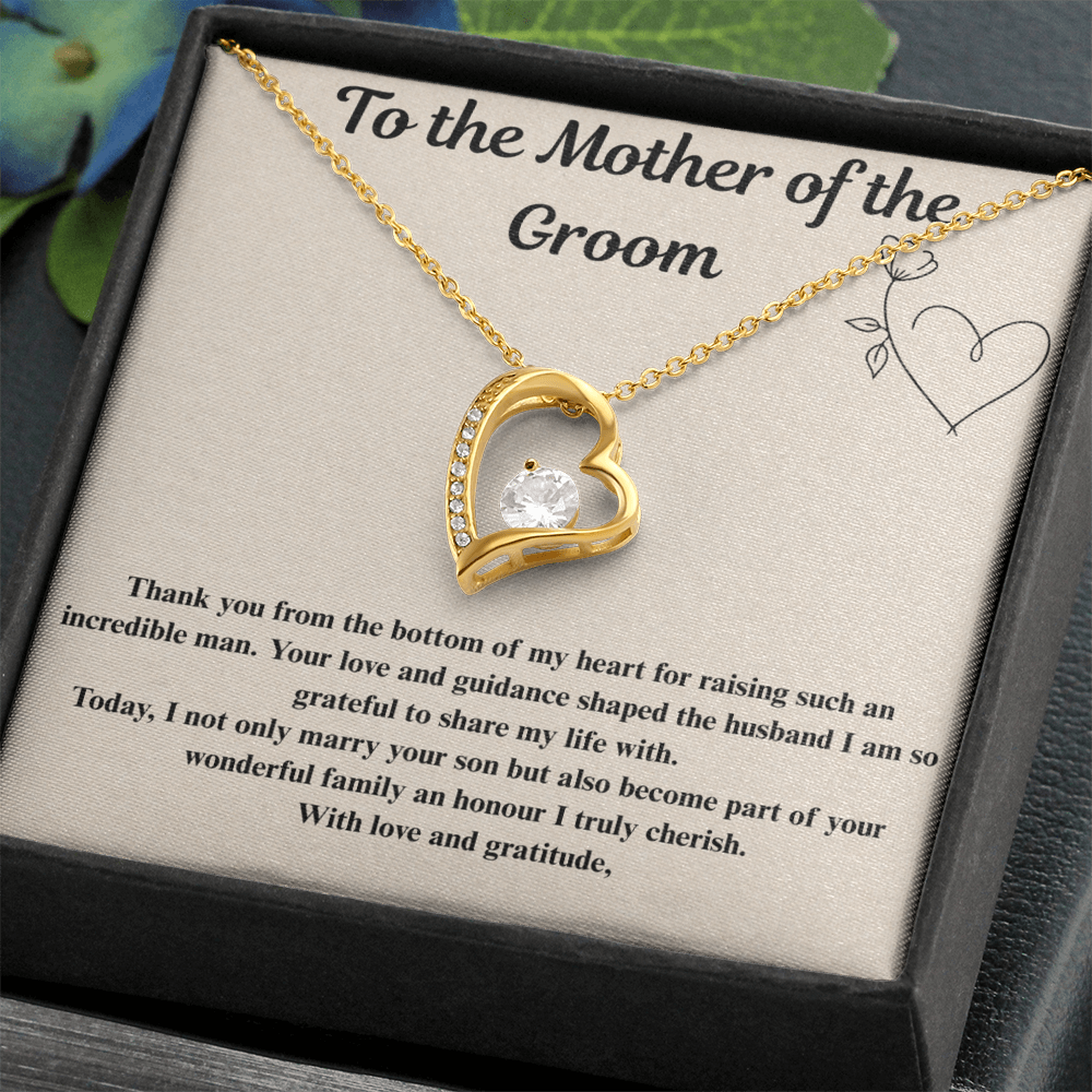 To The Mother of the Groom Forever love necklace