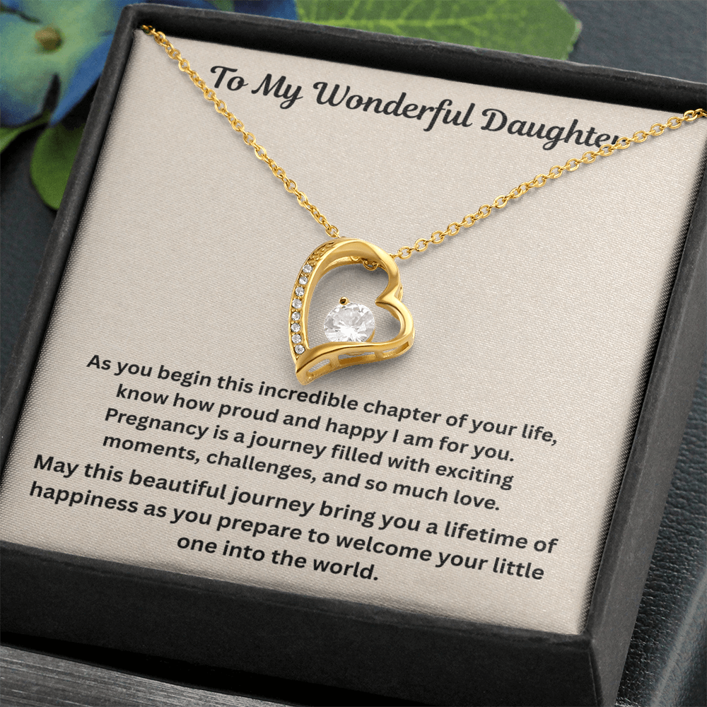 To My Wonderful Daughter Forever Love Necklace