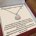 To My Daughter on your Pregnancy baby feet necklace