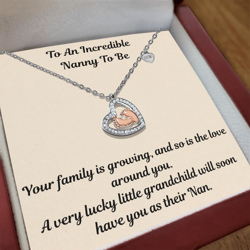 To  An incredible Nanny  Baby Feet necklace