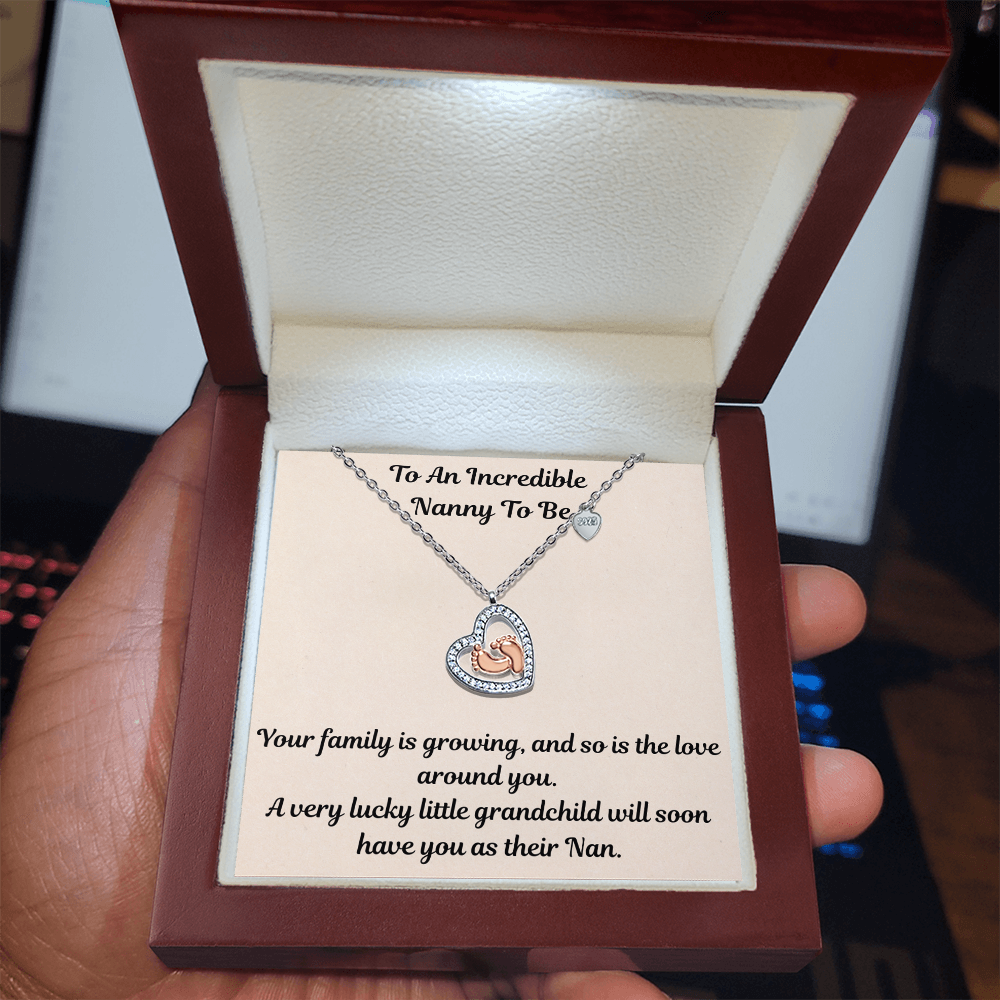 To  An incredible Nanny  Baby Feet necklace