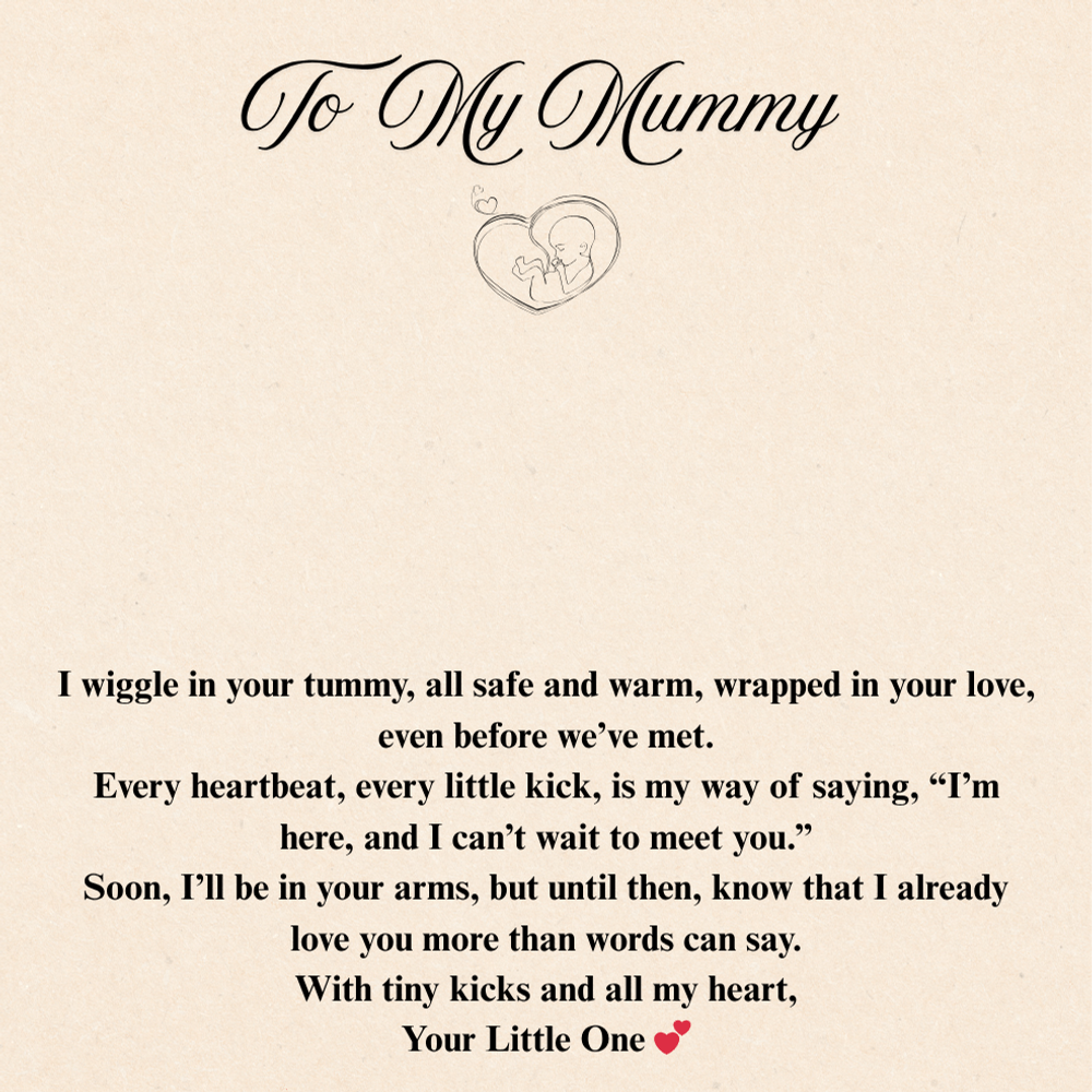 To My Mummy Baby feet Heart Necklace Gift Set Expecting mum’s
