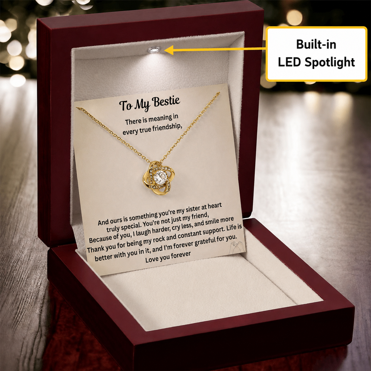 To My Bestie Love Knot gift set
