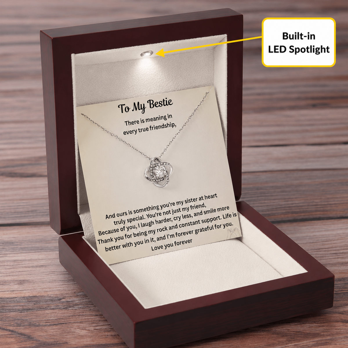 To My Bestie Love Knot gift set