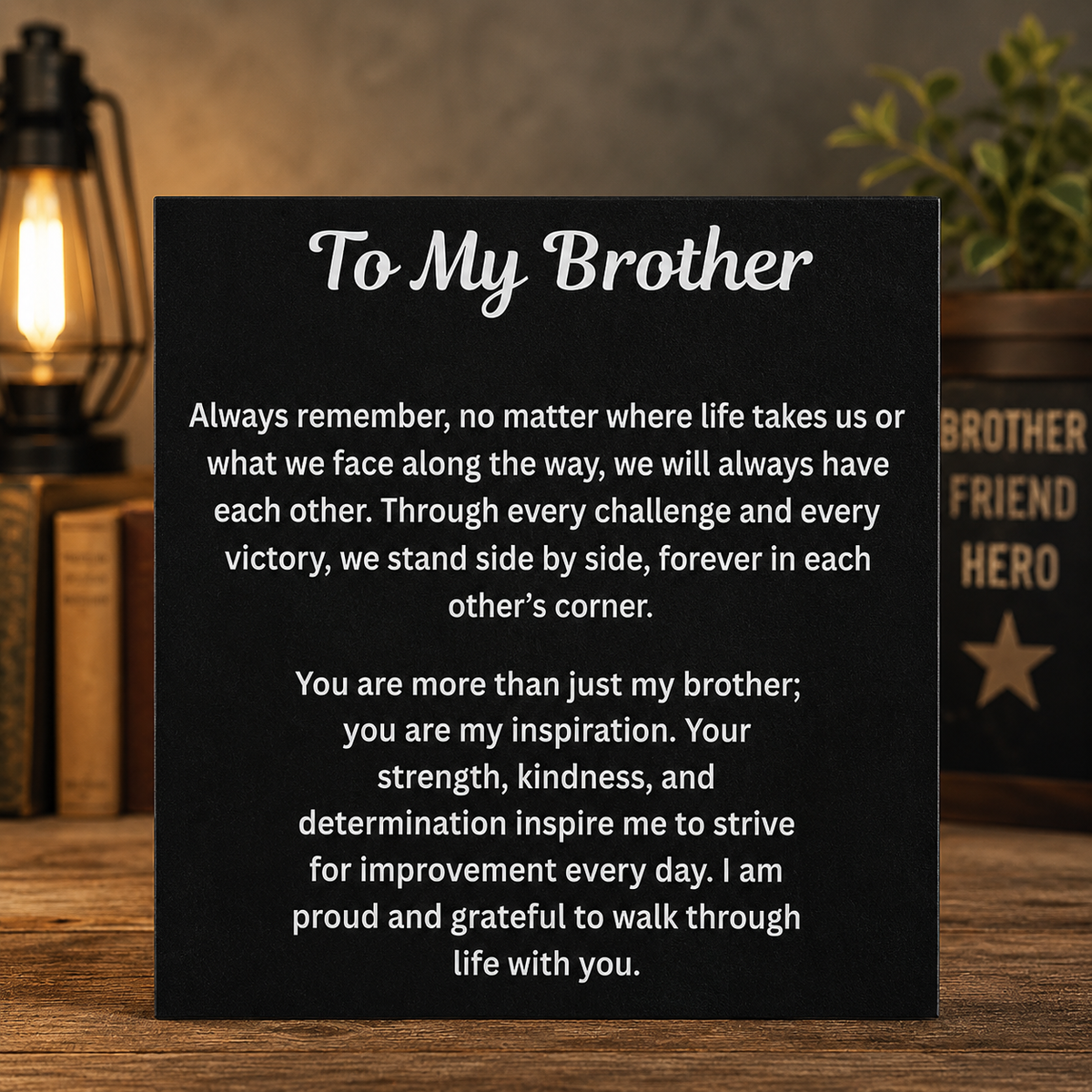To My Brother Men's Cross Bracelet Gift Set
