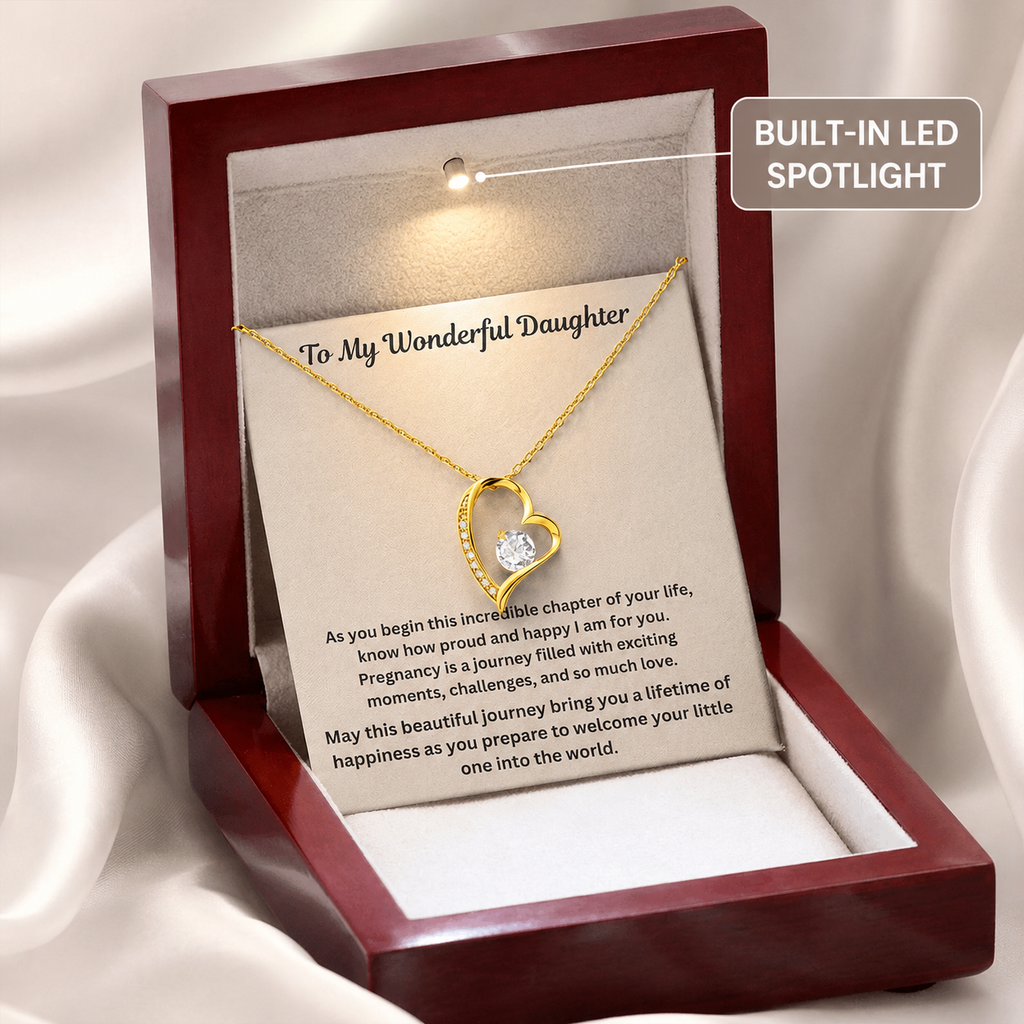 To My Wonderful Daughter Forever Love Necklace