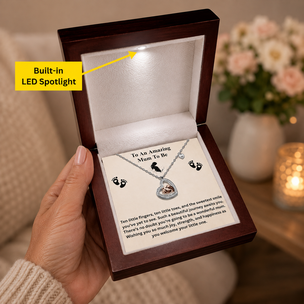 To An  Amazing  Mum To Be baby feet necklace