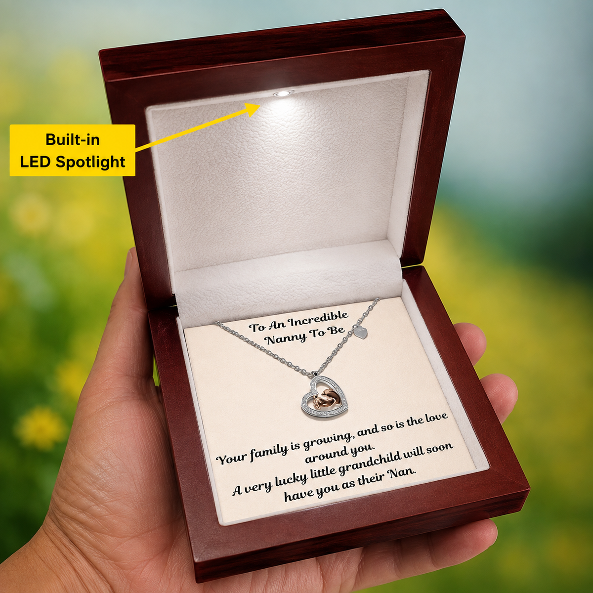 To  An incredible Nanny  Baby Feet necklace