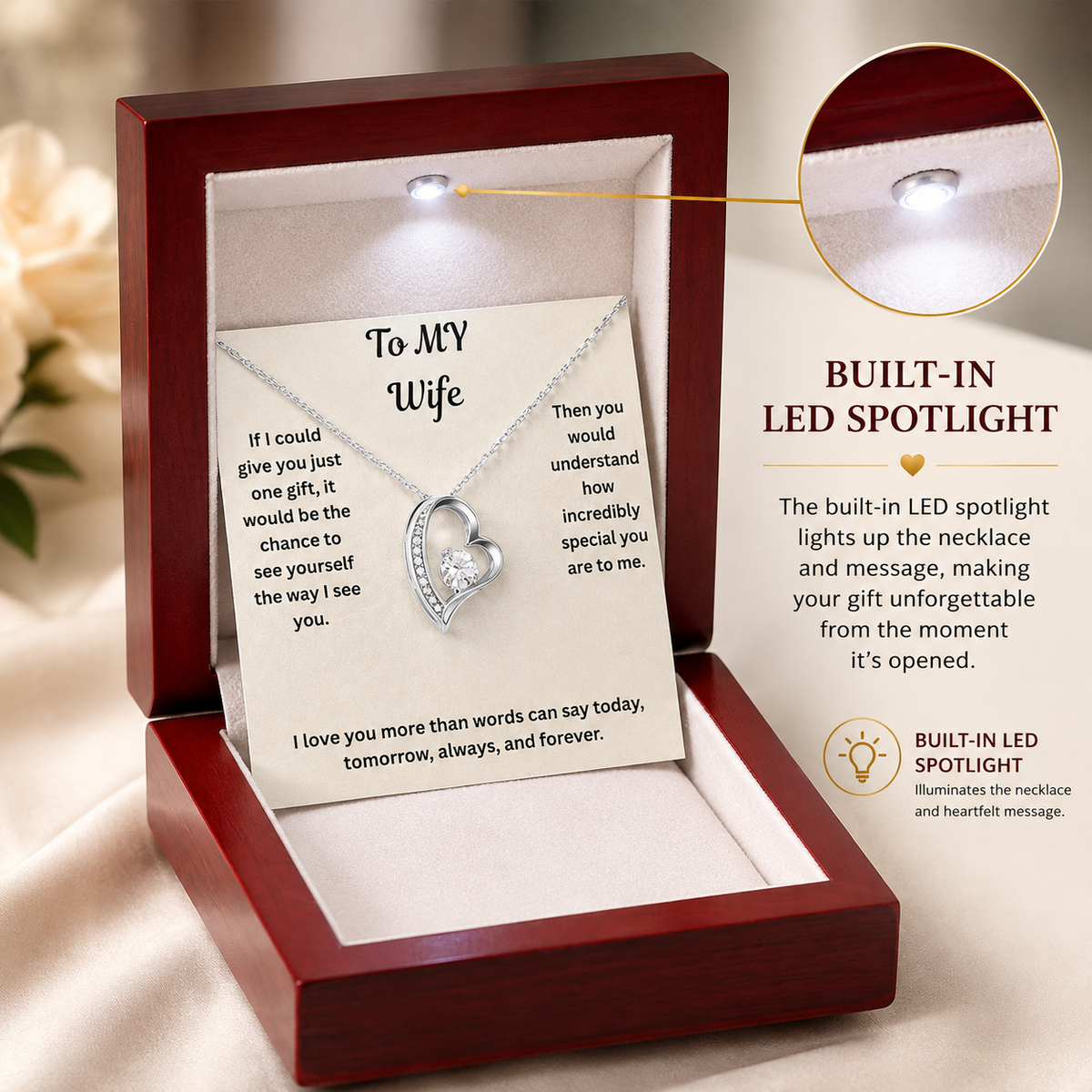 To My Wife Forever love Necklace
